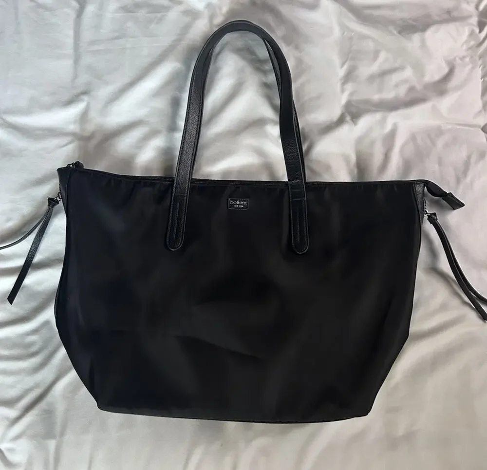 Botkier Black Nylon Bond Tote Bag Minimalist Versatile City Summer City Fashion